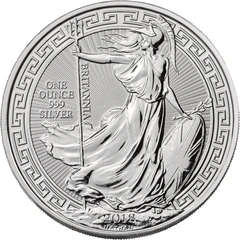 2018 1 troy ounce zilveren Britannia munt Oriental Border