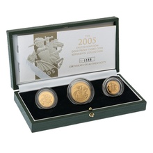 2005 Gold Proof Sovereign Three Coin Set