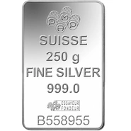 250 gram zilverbaar - PAMP Suisse