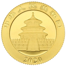 3 gram gouden Panda munt - 2020