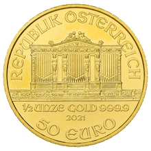 1/2 troy ounce gouden Philharmoniker munt - 2021