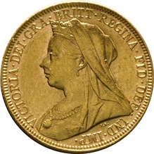 1894 Gold Sovereign - Victoria Old Head - London
