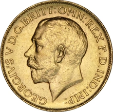 1918 Gold Sovereign - King George V - C