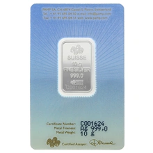 10 gram zilverbaar - PAMP Suisse (Lakshmi)