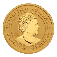2022 Perth Mint Kwart Oz Year of the Tiger Gouden Munt