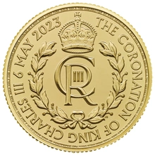 2023 Kroning £25 Gouden Kwart Ons Munt