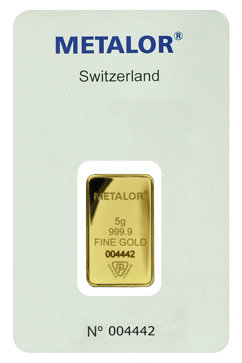 5 gram goudbaar - Metalor