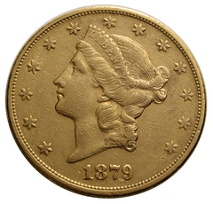 1879 gouden American Double Eagle (20 Dollar) munt Liberty Head San Francisco
