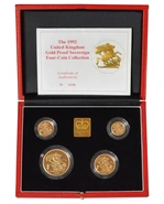 1992 Gold Proof Sovereign Four Coin Set
