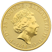 1/4 troy ounce gouden Queen's Beast - White Lion of Mortimer - 2020