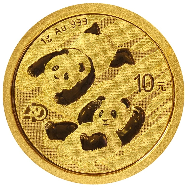 2022 1g Gouden Chinese Panda Munt