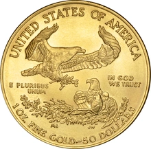 2005 1 troy ounce gouden American Eagle munt