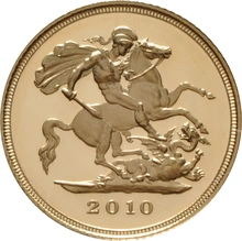 2010 Gold Half Sovereign Elizabeth II Fourth Head - Proof no box