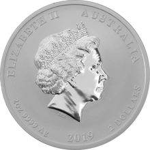2 troy ounce zilveren Lunar munt - Varken - 2019