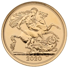 Elizabeth II Fifth Head Gouden Sovereign in Geschenkdoos