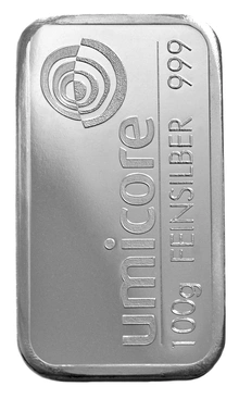 100 gram zilverbaar - Umicore