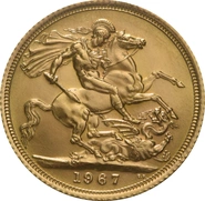 1967 Gouden Sovereign - Elizabeth II Young Head