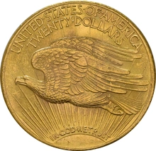gouden American Double Eagle (20 Dollar) munt Saint Gaudens Head