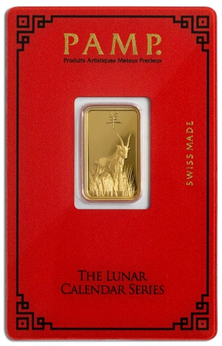 PAMP Year of the Sheep / Goat 5g Gold Bar