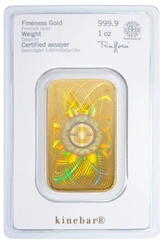 1 troy ounce goudbaar Heraeus Kinebar