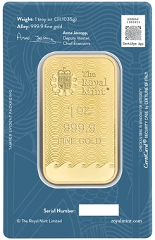 NIEUW 1oz Britannia geslagen goudbaar