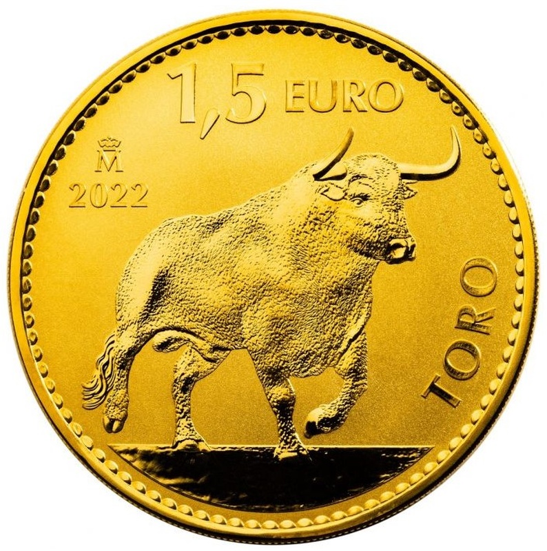 2022 1oz Spanish Gold Bull Coin