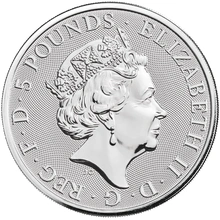 2 troy ounce zilveren Queen's Beast - White Lion of Mortimer - 2020