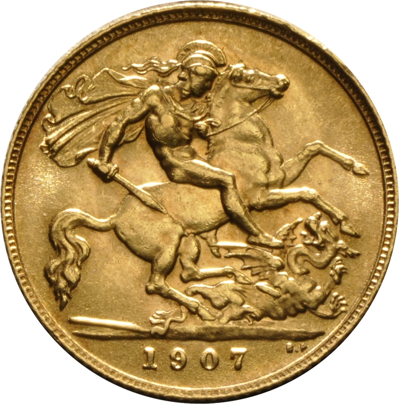 1907 Gold Half Sovereign Edward VII