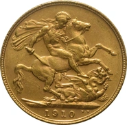 1910 Gouden Sovereign Munt - Koning Edward VII - Londen