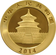 2014 1/2 oz Gold Chinese Panda Coin