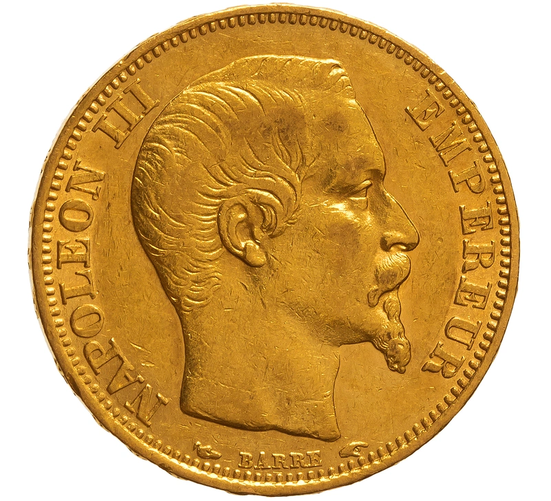 1853 20 French Francs - Napoleon III Bare Head - A