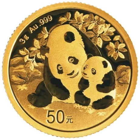2024 3g Gouden Chinese Panda Munt