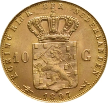 Gouden Tientje 1897 (Wilhelmina als meisje)