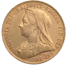 1896 Gold Sovereign - Victoria Old Head - London