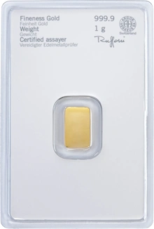 1 gram goudbaar - Heraeus