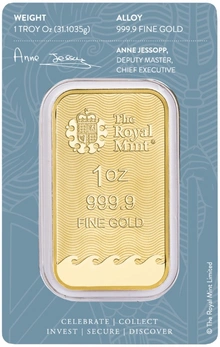 1oz Britannia geslagen goudbaar