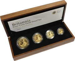 2008 Proof gouden Britannia 4-munten set in doos