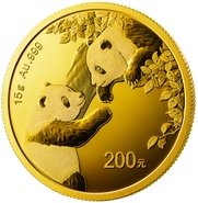 2023 15g Gouden Chinese Panda Munt