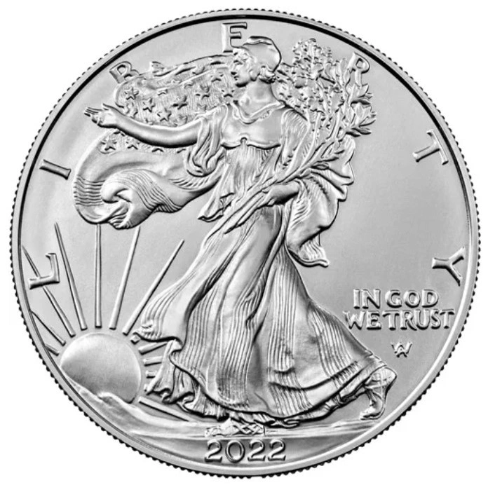 2022 1Ons American Eagle Zilveren Munt