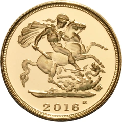 Half Sovereign Elizabeth II Fifth Head 2016 - Present
