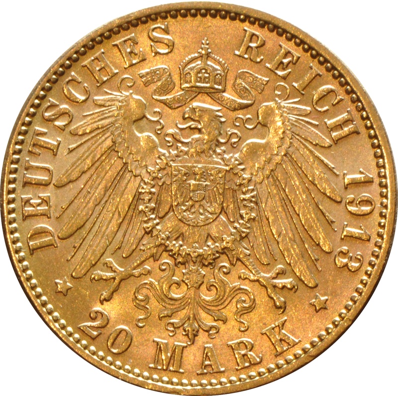 20 Mark German - Hamburg 1875 - 1913