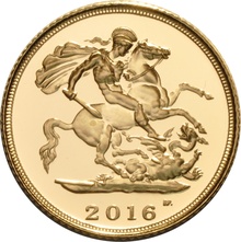 2016 Gold Half Sovereign Elizabeth II Fifth Head Proof