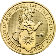 1 troy ounce gouden Queen's Beast - White Lion of Mortimer - 2020