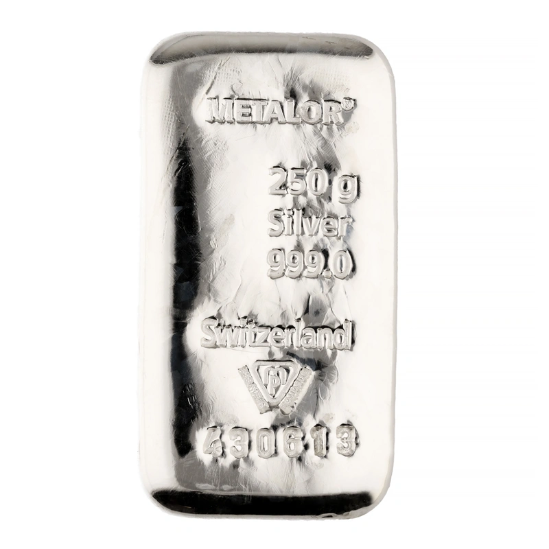 Metalor 250 Gram Zilverbaar