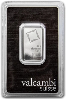 Valcambi 20 Gram Platina Baar