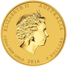 2014 Twentieth Ounce Year of the Horse Gold Coin