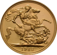 1982 Gold Sovereign - Elizabeth II Decimal head - Proof no box