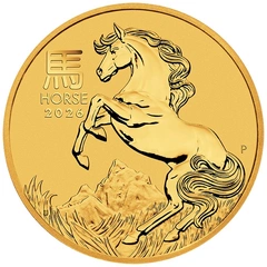 2026 1/10 troy ounce gouden Perth Mint Lunar munt Year of the Horse