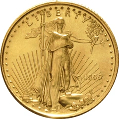 1999 1/10 troy ounce gouden American Eagle munt
