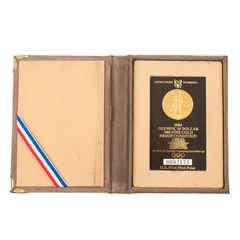 1984 Proof gouden American Eagle (10 Dollar) munt L.A. Olympische Spelen in doos